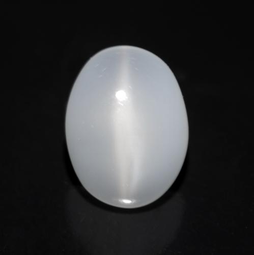 Translucent White Mondstein Katzenauge Edelstein - 1.9ct Oval Cabochon (ID: 546171)