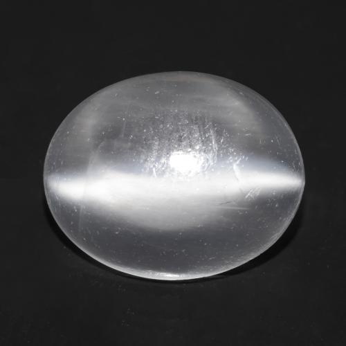 White Cat's Eye Moonstone Gem - 2.3ct Oval Cabochon (ID: 546178)