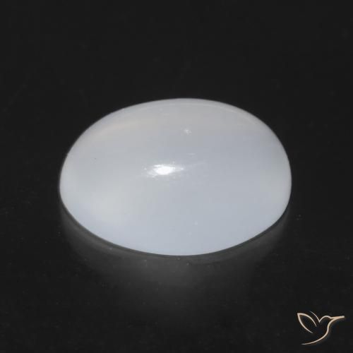 Cat's Eye Moonstone Gemstone in 9 x 7 mm (calibrated) Size for Sale, Cat's Eye Moonstone Stone in Translucent White Color