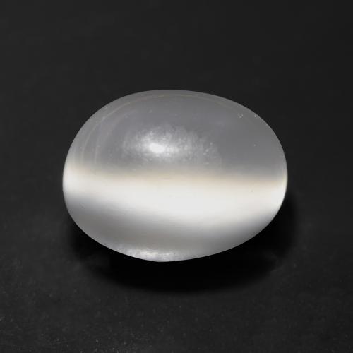 White Cat's Eye Moonstone Gem - 1.9ct Oval Cabochon (ID: 546182)