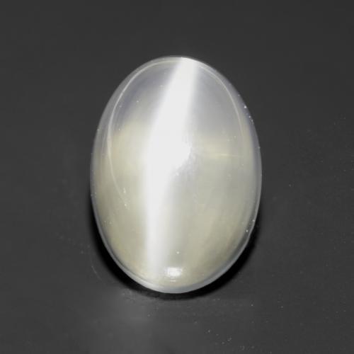 Blanco Piedra de Luna Ojo de Gato Gema - 1.5ct Cabujón Óvalo (ID: 546228)