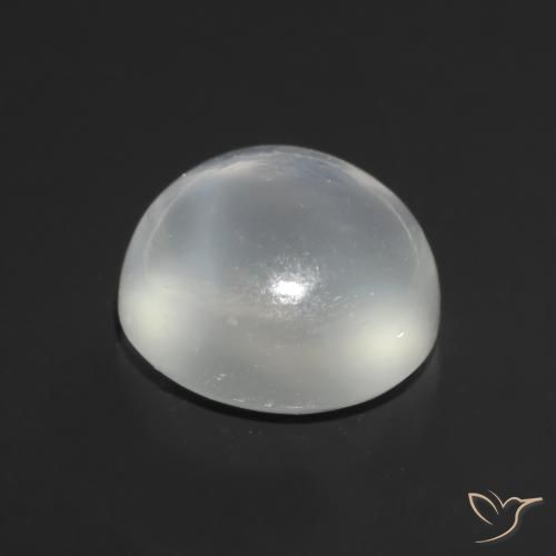 Cat's Eye Moonstone Gemstone in 7.5 mm (calibrated) Size for Sale, Cat's Eye Moonstone Stone in White Color
