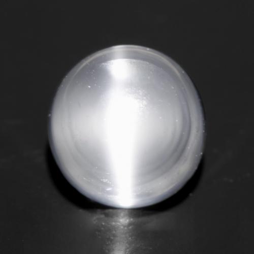 Translucent White Cat's Eye Moonstone Gem - 1.1ct Round Cabochon (ID: 546310)