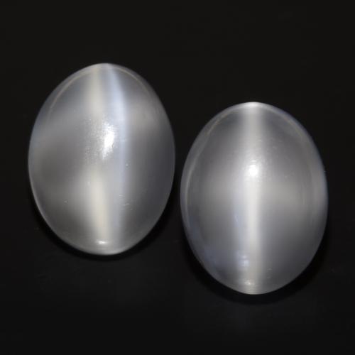 White Cat's Eye Moonstone Gem - 2.4ct Oval Cabochon (ID: 546322)