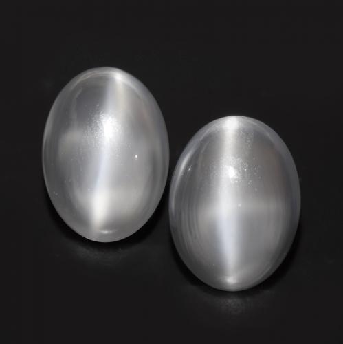 White Cat's Eye Moonstone Gem - 1.5ct Oval Cabochon (ID: 546326)
