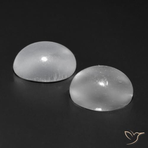 Cat's Eye Moonstone Gemstones in 7 x 5 mm (calibrated) Size for Sale, Cat's Eye Moonstone Stones in White Color