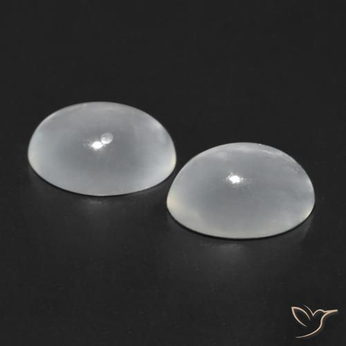 Cat's Eye Moonstone Gemstones in 7 x 5 mm (calibrated) Size for Sale, Cat's Eye Moonstone Stones in White Color