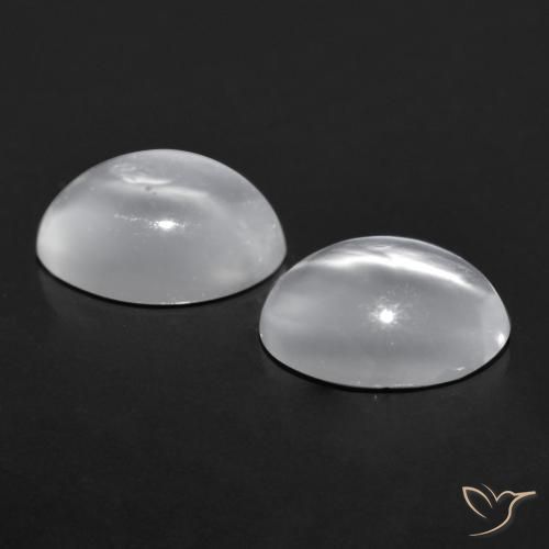 Cat's Eye Moonstone Gemstones in 7 x 5 mm (calibrated) Size for Sale, Cat's Eye Moonstone Stones in White Color