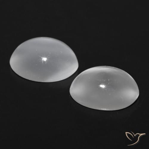 Cat's Eye Moonstone Gemstones in 7 x 5 mm (calibrated) Size for Sale, Cat's Eye Moonstone Stones in White Color