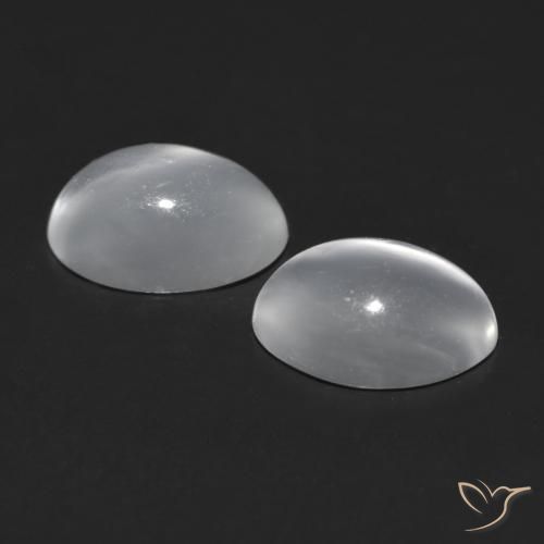 Cat's Eye Moonstone Gemstones in 7 x 5 mm (calibrated) Size for Sale, Cat's Eye Moonstone Stones in White Color