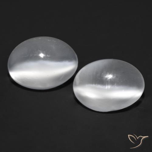 1,78 ct ovaler Katzenaugen-Mondstein, 7 x 5,3 mm aus Indien, Photo A