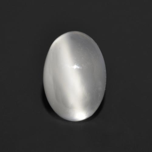 White Cat's Eye Moonstone Gem - 1.3ct Oval Cabochon (ID: 558325)