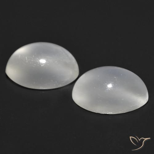 Cat's Eye Moonstone Gemstones in 7 x 5 mm (calibrated) Size for Sale, Cat's Eye Moonstone Stones in White Color