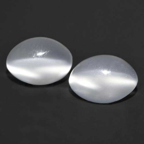 White Cat's Eye Moonstone Gem - 0.9ct Oval Cabochon (ID: 558505)