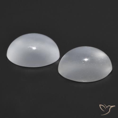 Cat's Eye Moonstone Gemstones in 7 x 5 mm (calibrated) Size for Sale, Cat's Eye Moonstone Stones in White Color