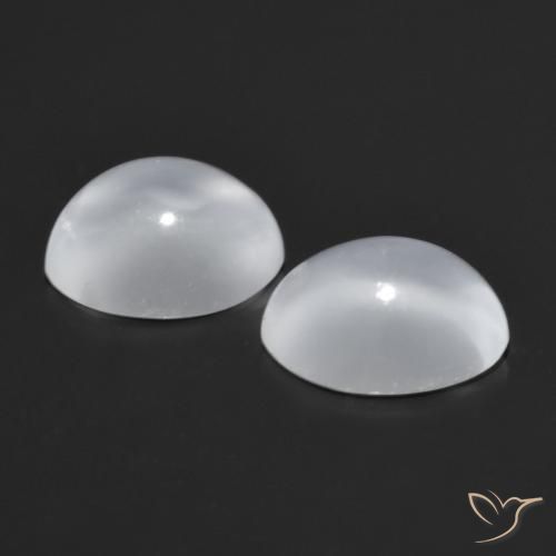 Cat's Eye Moonstone Gemstones in 7 x 5 mm (calibrated) Size for Sale, Cat's Eye Moonstone Stones in White Color