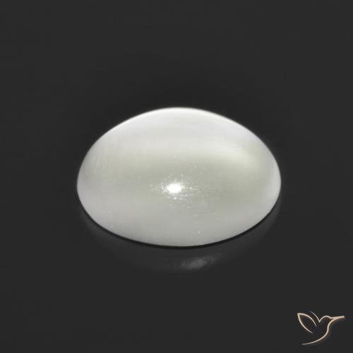 Cat's Eye Moonstone Gemstone in 9 x 7 mm (calibrated) Size for Sale, Cat's Eye Moonstone Stone in White Color