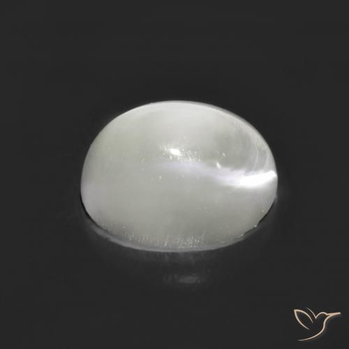Cat's Eye Moonstone Gemstone in 8 x 6 mm (calibrated) Size for Sale, Cat's Eye Moonstone Stone in White Color