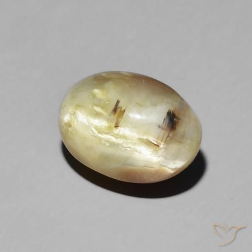 2.72 ct Brown Cat's Eye Opal Stone, Natural Cat's Eye Opal in Oval Cabochon Shape for Sale