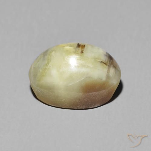 Cat's Eye Opal Gemstone in 10 x 7 mm (calibrated) Size for Sale, Cat's Eye Opal Stone in Golden Brown Color