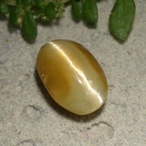 1.7ct Oval Cabochon Yellow Orange Cat's Eye Opal for sale thumb image of 1.7ct Oval Cabochon Yellow Orange Cat's Eye Opal (ID: 494130)
