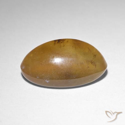 Cat's Eye Opal Gemstone in 10.7 x 6.7 mm Size for Sale, Cat's Eye Opal Stone in Golden-Brown Color