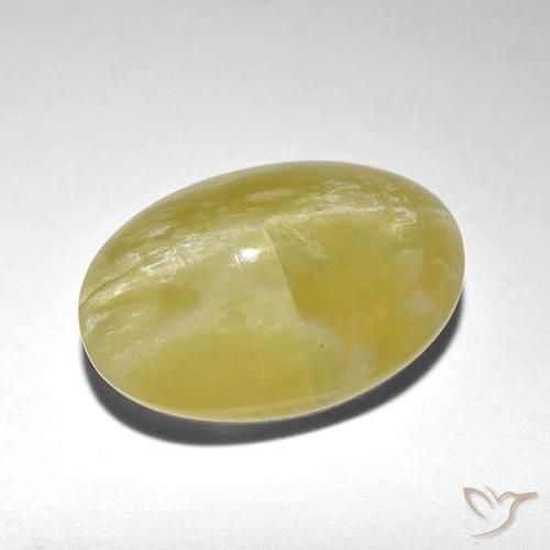 5.90ct Natural Pale Yellow Cat's Eye Opal, Oval, Translucent