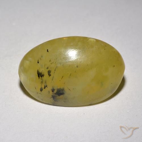 Cat's Eye Opal Gemstone in 13 x 9 mm (calibrated) Size for Sale, Cat's Eye Opal Stone in Mellow Yellow Color