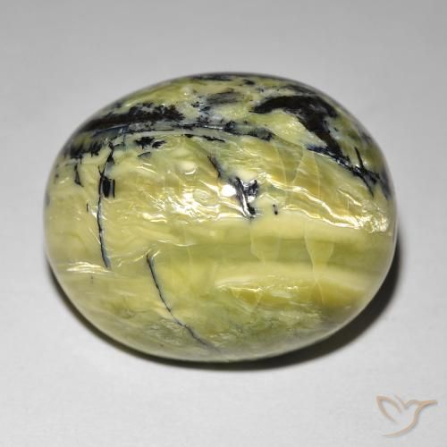 24,5 x 17,5mm Opale Occhio di Gatto verde Ovale cabochon dal Brasile, peso di 24,01 ct, pietra preziosa naturale non trattati in purezza Opaque, Opale Occhio di Gatto 1pz - il colore è Terra Verde, durezza Mohs di 5,5 - 6,5, Photo A