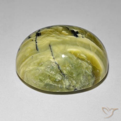 Cat's Eye Opal Gemstone in 25 x 18 mm (calibrated) Size for Sale, Cat's Eye Opal Stone in Earth Green Color