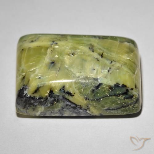 Cat's Eye Opal Gemstone in 23.7 x 16.6 mm Size for Sale, Cat's Eye Opal Stone in Warm Green Color