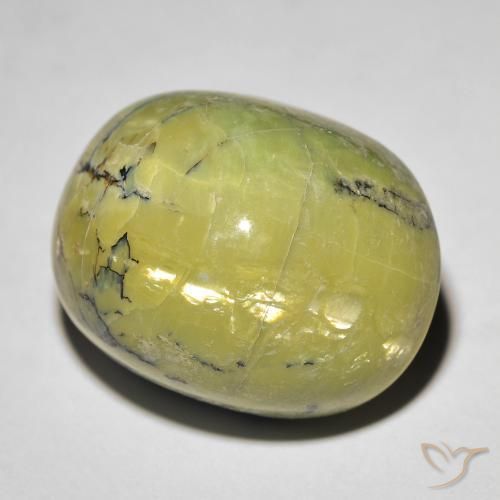 19.06 ct Green Cat's Eye Opal Stone, Natural Cat's Eye Opal in Oval Cabochon Shape for Sale