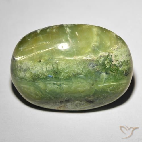 Opale œil de chat Vert oval cabochon 24,7 x 18,2mm du Brésil, poids de 23,26 ct, pierre gemme naturelle Non traité de pureté Opaque , 1 pièce Opale œil de chat, couleur : Vert moyen, dureté de Mohs de 5.5 à 6.5, Photo A