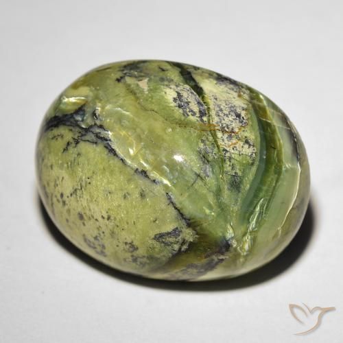 15.89 ct Green Cat's Eye Opal Stone, Natural Cat's Eye Opal in Oval Cabochon Shape for Sale