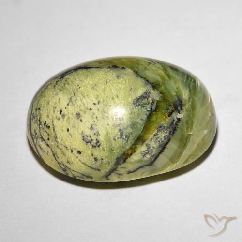 Cat's Eye Opal Gemstone in 20 x 15.7 mm Size for Sale, Cat's Eye Opal Stone in Earth Green Color