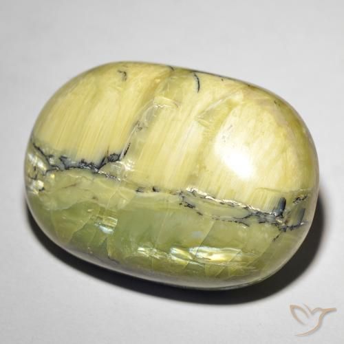 30.92 ct Green Cat's Eye Opal Stone, Natural Cat's Eye Opal in Oval Cabochon Shape for Sale