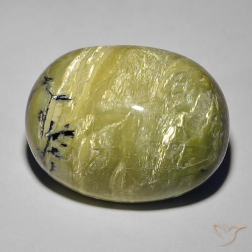 Opale Occhio di Gatto Ovale cabochon da 26,42 ct dal Brasile, dimensione 23,3 x 18mm, purezza Opaque, pietra preziosa naturale non trattati, Opale Occhio di Gatto 1pc in colore Terra Verde, durezza Mohs di 5,5 - 6,5, Photo A