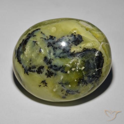 Opale œil de chat Vert jaunâtre Ovale 34,72 ct du Brésil, Dimension 24 x 20mm, Pierre gemme naturelle Non traité, pureté Opaque , 1 pièce Opale œil de chat oval cabochon, dureté de Mohs de 5.5 à 6.5, Photo A