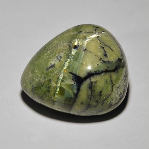 Opale œil de chat Vert jaunâtre Poire 16,27 ct du Brésil, Dimension 18,1 x 15,2mm, Pierre gemme naturelle Non traité, pureté Opaque , 1 pièce Opale œil de chat pear cabochon, dureté de Mohs de 5.5 à 6.5, Photo A