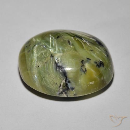 Cat's Eye Opal Gemstone in 19 x 16.4 mm Size for Sale, Cat's Eye Opal Stone in Medium Green Color