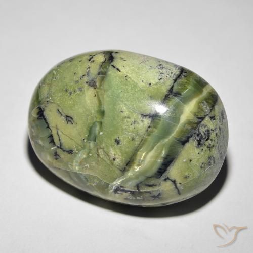 21.32 ct Green Cat's Eye Opal Stone, Natural Cat's Eye Opal in Oval Cabochon Shape for Sale