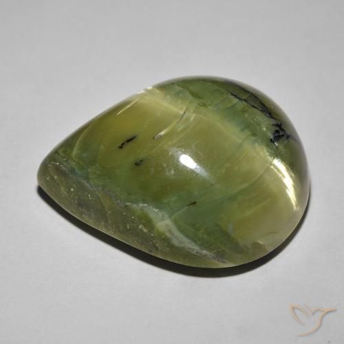 Cat's Eye Opal Gemstone in 24.8 x 21.1 mm Size for Sale, Cat's Eye Opal Stone in Brownish Green Color