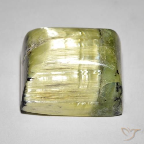 Cat's Eye Opal Gemstone in 19.1 x 15.7 mm Size for Sale, Cat's Eye Opal Stone in Medium Green Color