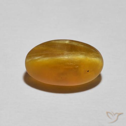 Opale oeil de chat ovale de 3,26 ct, 11,6 x 6,8 mm de Madagascar, Photo A