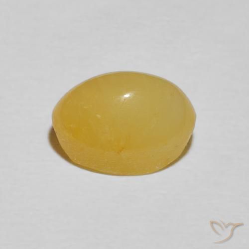 Cat's Eye Opal Gemstone in 9.5 x 6.7 mm Size for Sale, Cat's Eye Opal Stone in Warm Yellow Color