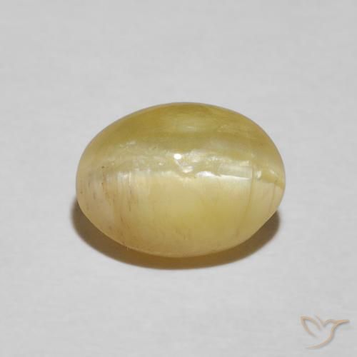 2.24ct Natural Medium Yellow Cat's Eye Opal, Oval, Opaque
