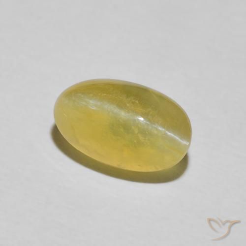 2.76ct Natural Royal Yellow Cat's Eye Opal, Oval, Translucent
