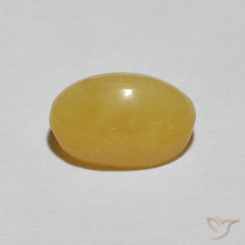 Cat's Eye Opal Gemstone in 10.3 x 6.3 mm Size for Sale, Cat's Eye Opal Stone in Warm Yellow Color
