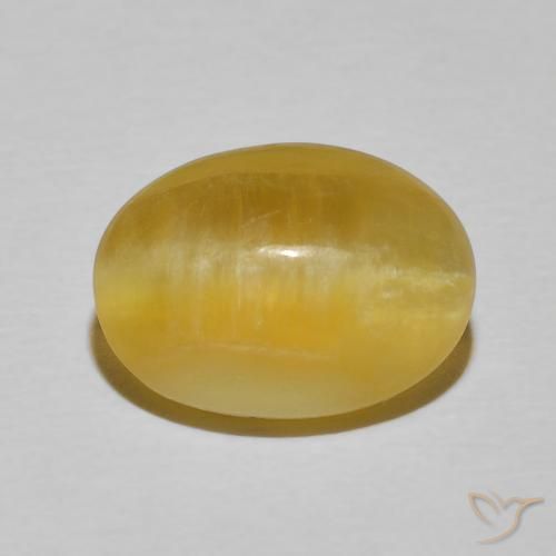 4.91ct Natural Golden-Orange Cat's Eye Opal, Oval, Opaque