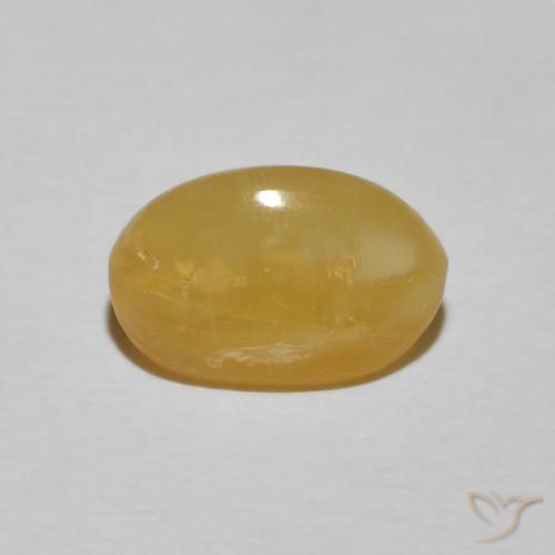 Cat's Eye Opal Gemstone in 10.7 x 6.3 mm Size for Sale, Cat's Eye Opal Stone in Royal Yellow Color